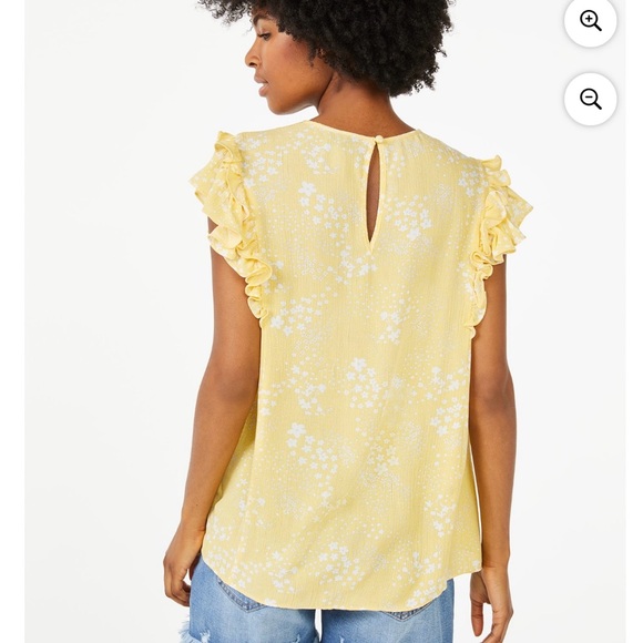 Scoop Flutter Sleeveless Pullover Crew Neck Top M - Picture 4 of 8